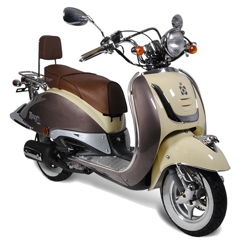 AGM Retro Pimp Plus 4takt Scooter Koffie/Creme 45km