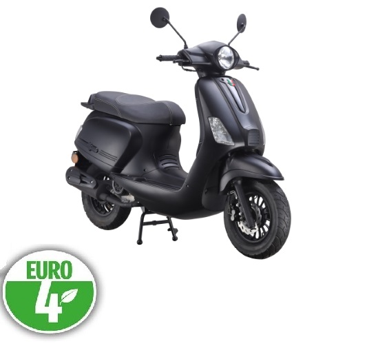 GTS Bravo E4 4T Kleur: Mat Carbon Black